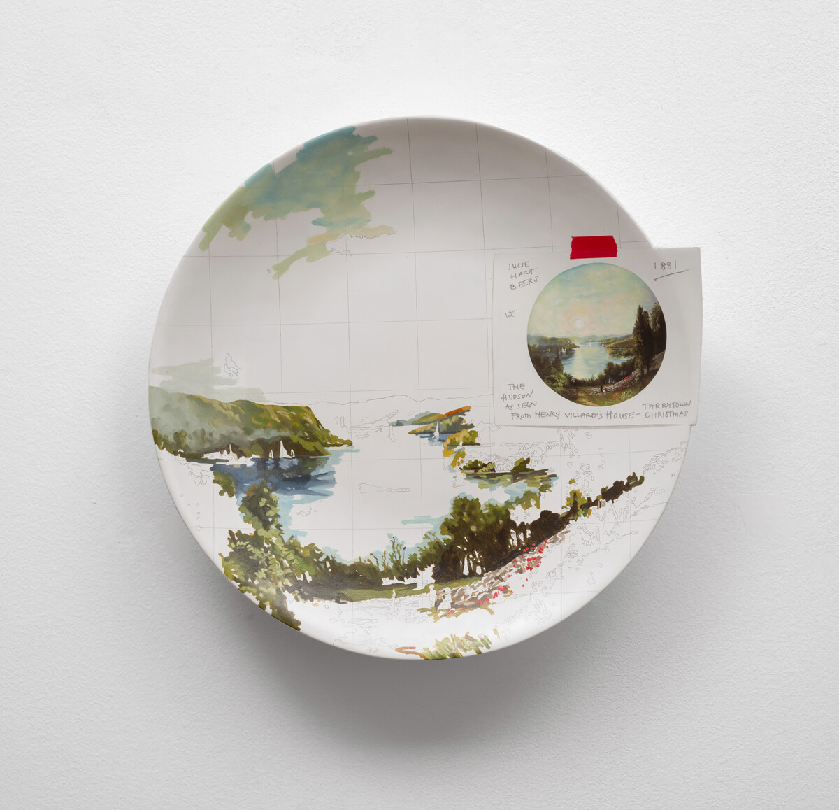 Anna Plesset; Value Study 4: The Hudson as Seen from Henry Villard’s House—Tarrytown—Christmas / Copied from a picture by Julie H. Beers / 1881; 2022