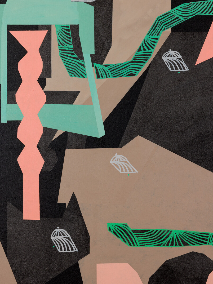 Caroline Kent; Set design for a play that happens on the back of a postcard; 2024