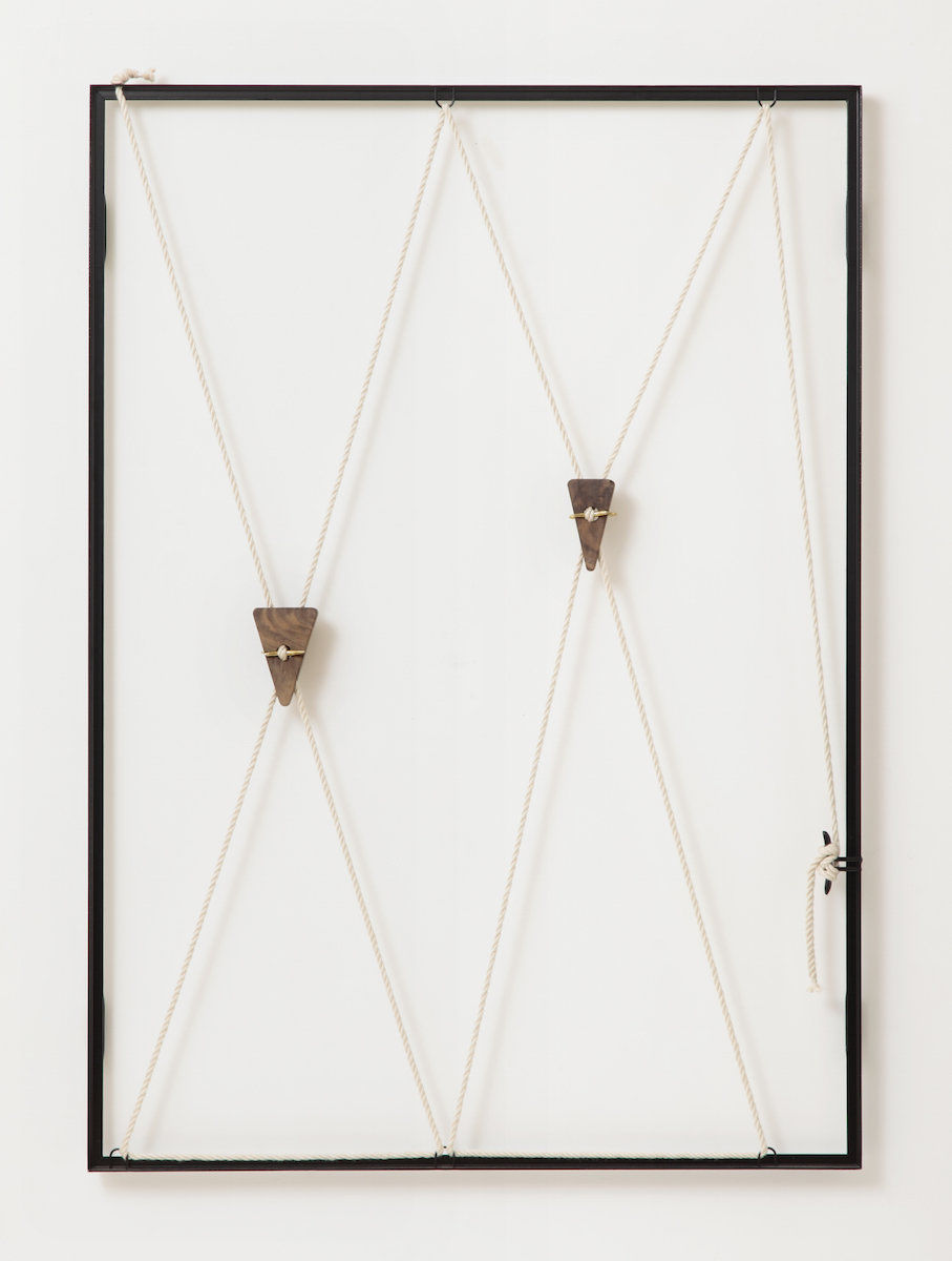 Alex Chitty; Slight pitch (string painting); 2016