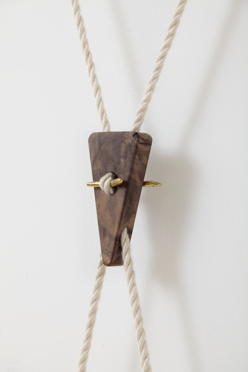 Alex Chitty; Slight pitch (string painting); 2016