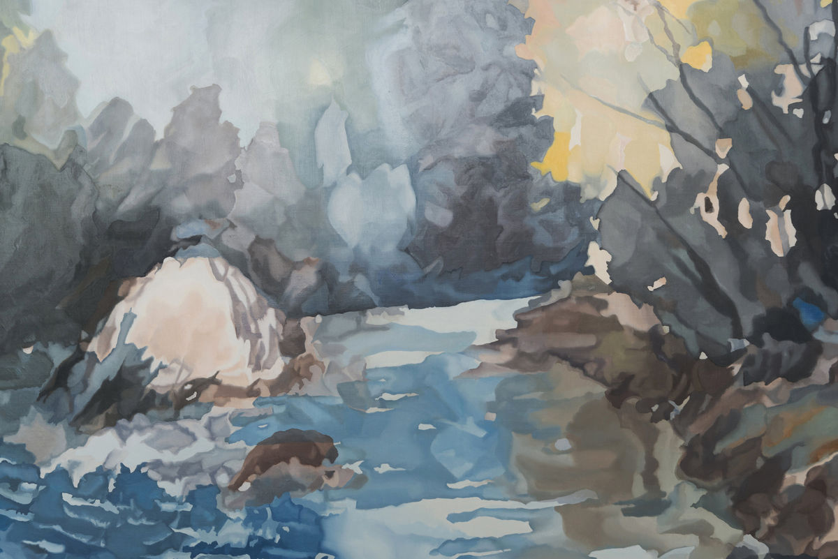 Mika Horibuchi; Watercolor of a Forest Stream; 2018