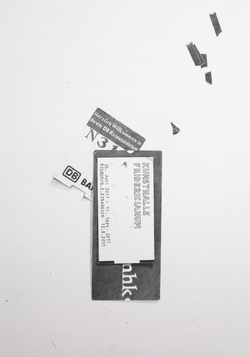 Anna Plesset; Record 5 (Tickets from the Kunsthalle Fridericianum and Wilhelmshöhe Palace/Film Stills); 2019