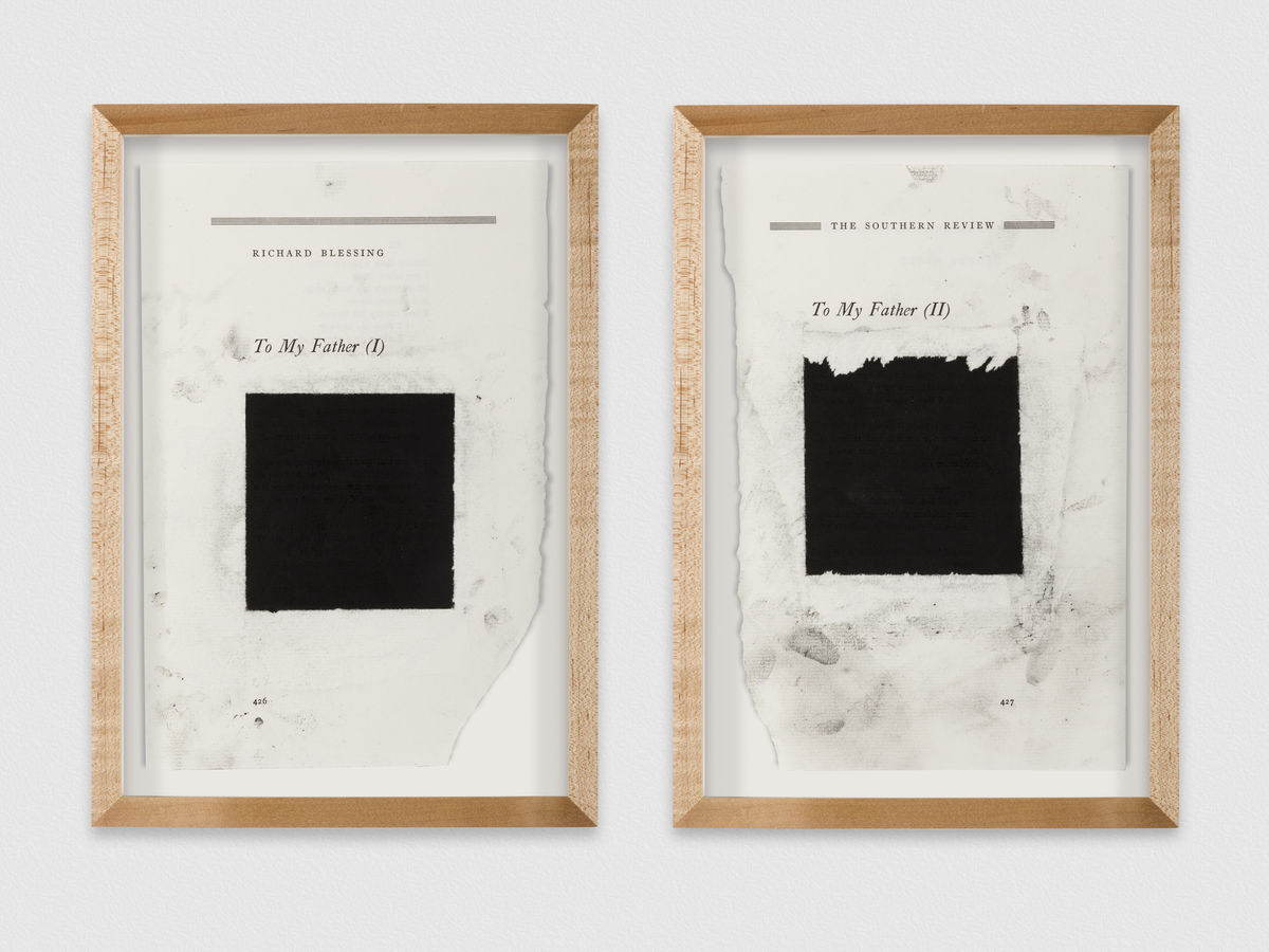 Bethany Collins; Untitled (To My Father I-II); 2020