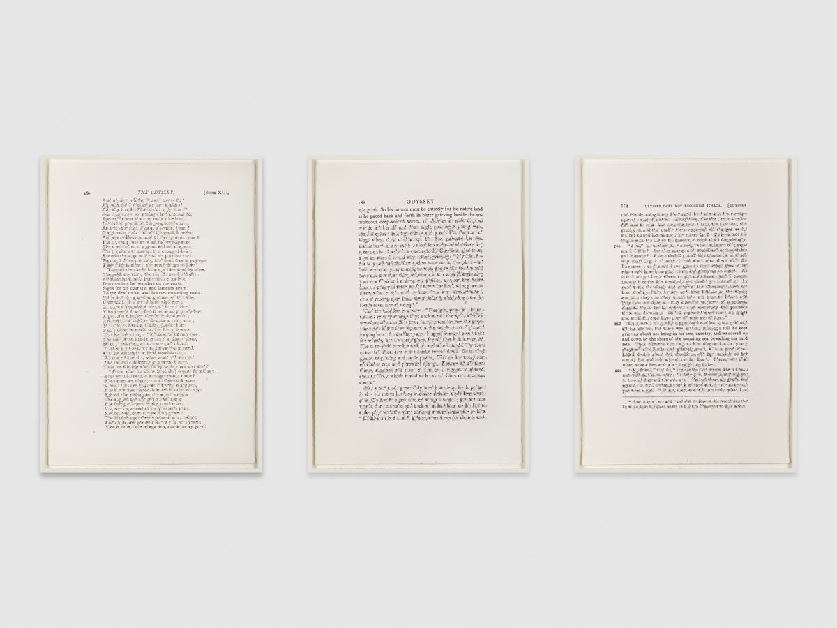 Bethany Collins; The Odyssey: 1853 / 1932 / 1900; 2020