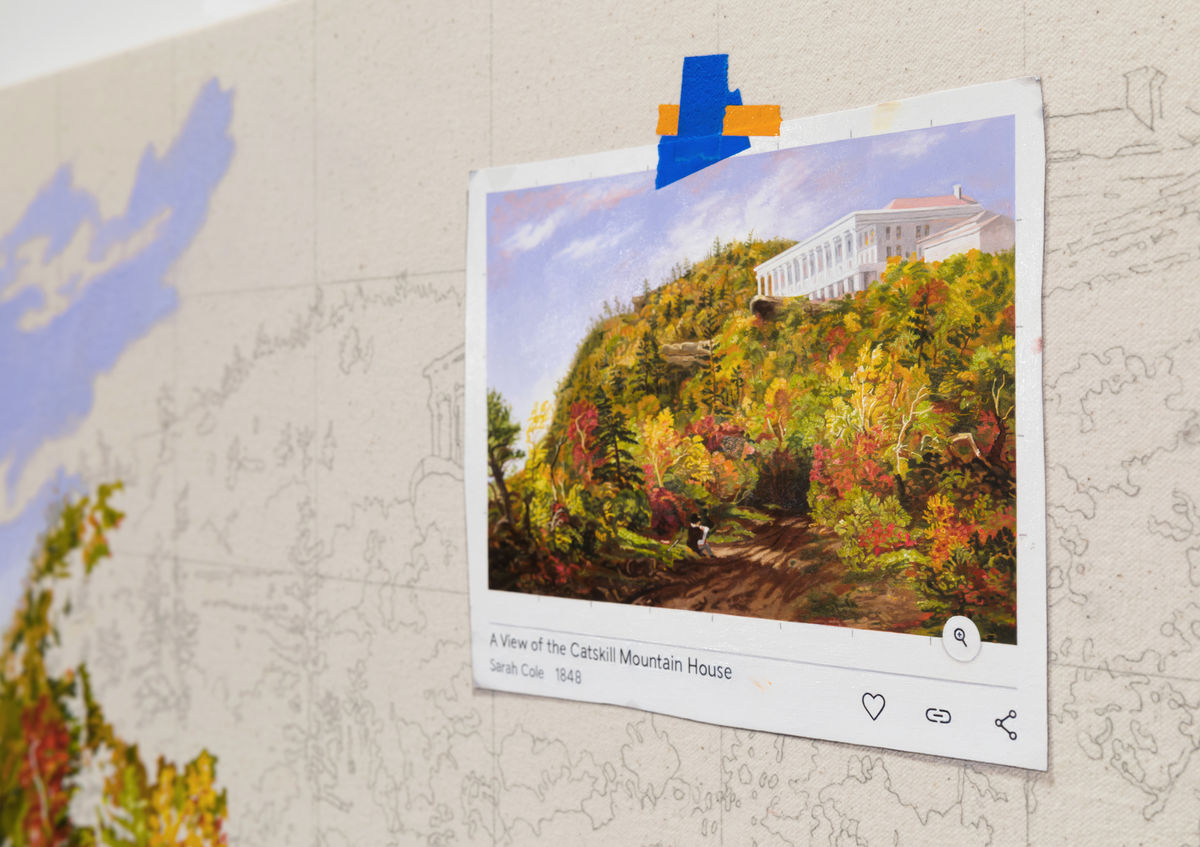 Anna Plesset; Value Study 1: A View of the Catskill Mountain House / Copied from a picture by S. Cole copied from a picture by T. Cole / 1848; 2020
