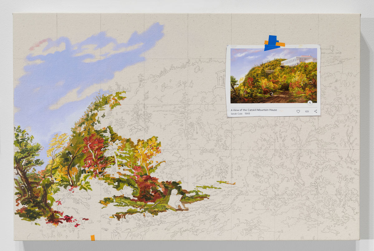 Anna Plesset; Value Study 1: A View of the Catskill Mountain House / Copied from a picture by S. Cole copied from a picture by T. Cole / 1848; 2020