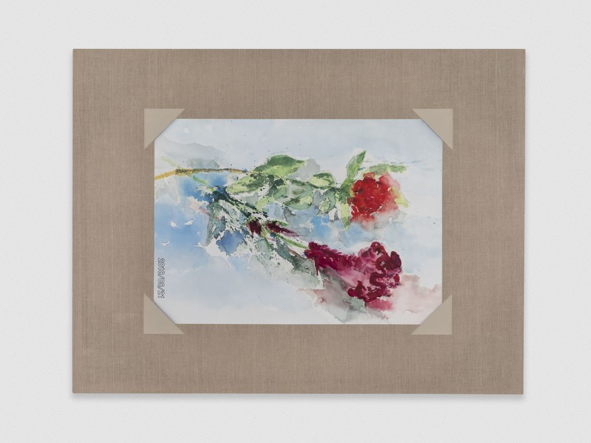 Mika Horibuchi; Watercolor of a Carnation and Velvet Flower Stem; 2021