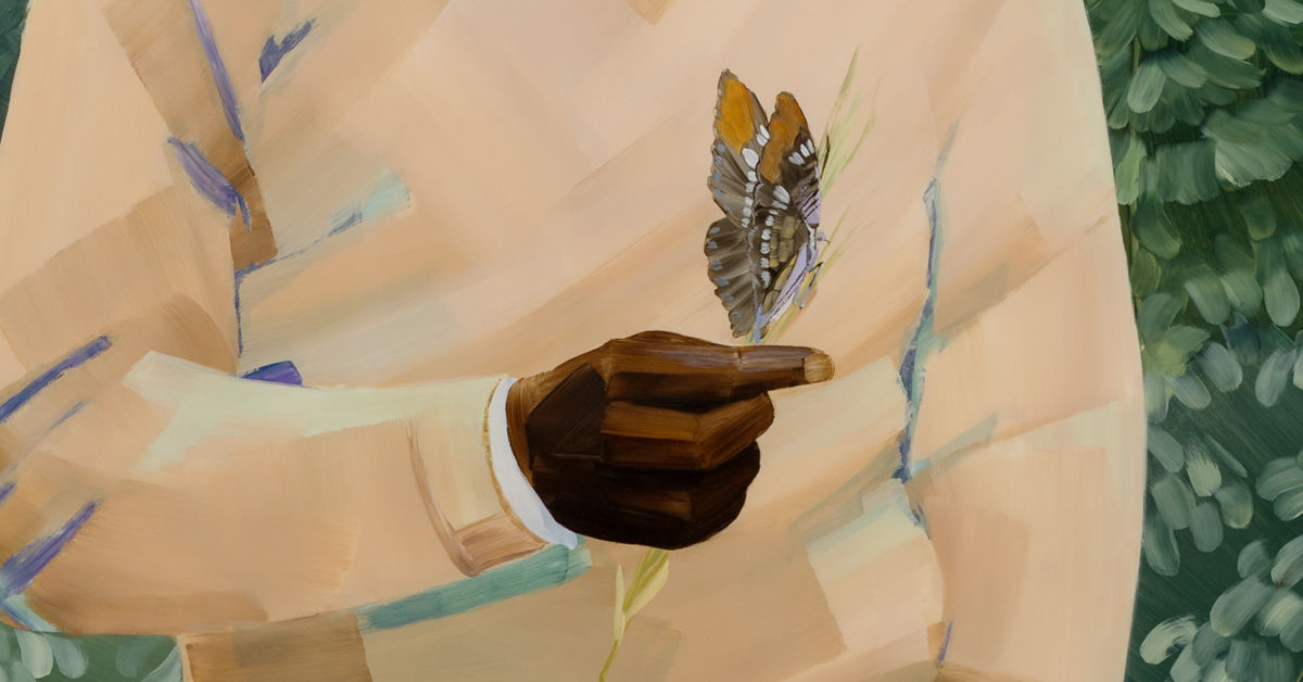 Paintings by Greg Breda that reference pivotal moments for black characters in classic films
